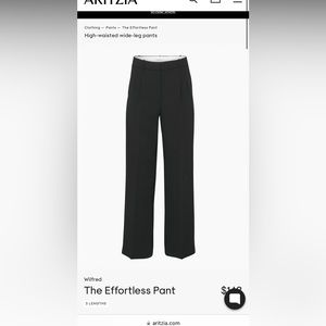 Aritzia Wilfred Effortless Pant Black 4
